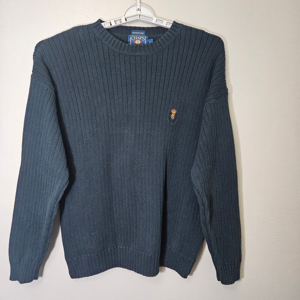 Vintage 90s Chaps Ralph Lauren RibbedKnit Sweater Men L Preppy Academia Heritage